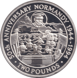 1994 SILVER PROOF TWO POUNDS BAILIWICK OF GUERNSEY - SILVER WORLD COINS - Cambridgeshire Coins