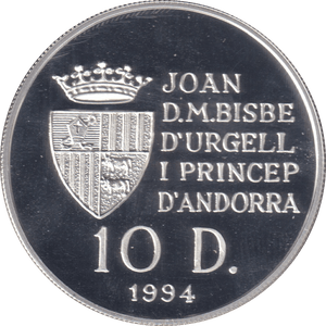 1994 SILVER XXVI JOCS OLIMPICS ( PROOF ) - SILVER WORLD COINS - Cambridgeshire Coins