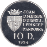 1994 SILVER XXVI JOCS OLIMPICS ( PROOF ) - SILVER WORLD COINS - Cambridgeshire Coins