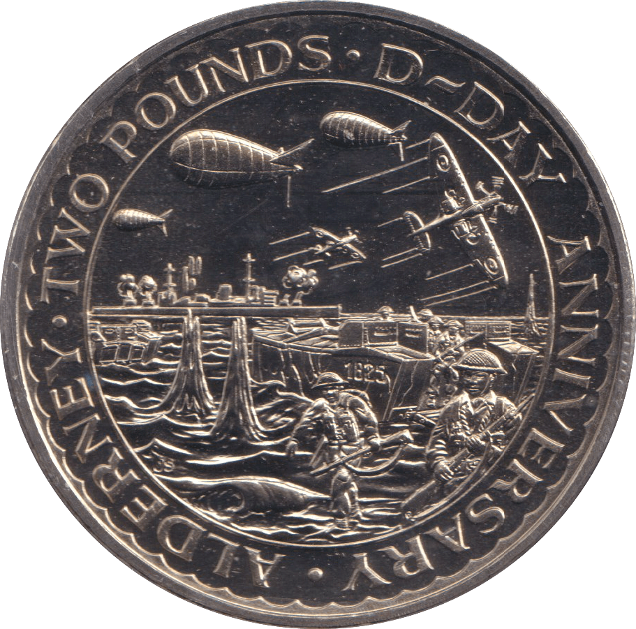 1994 TWO POUNDS D - DAY ANNIVERSARY ALDERNEY - WORLD COINS - Cambridgeshire Coins
