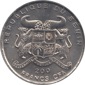 1995 200 FRANCS BENIN - WORLD COINS - Cambridgeshire Coins