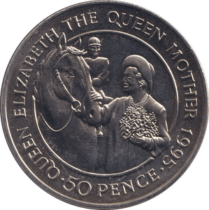 1995 50 PENCE - QUEEN ELIZABETH AND MOTHER - WORLD COINS - Cambridgeshire Coins
