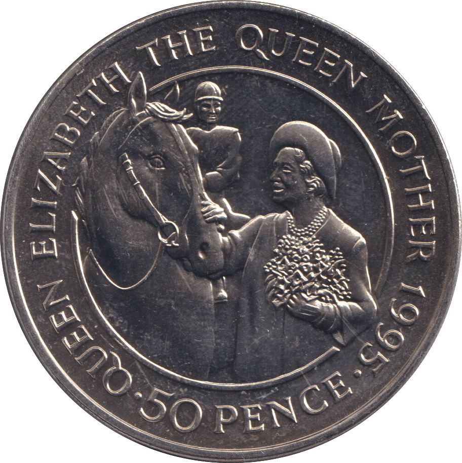 1995 50 PENCE - QUEEN ELIZABETH AND MOTHER - WORLD COINS - Cambridgeshire Coins