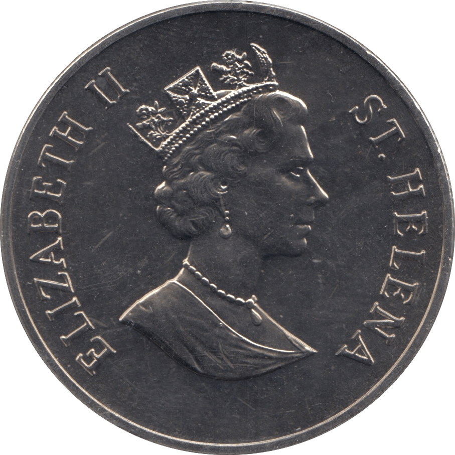1995 50 PENCE QUEEN ELIZABETH GOLDEN JUBILEE ST. HELENA F614 WORLD ...