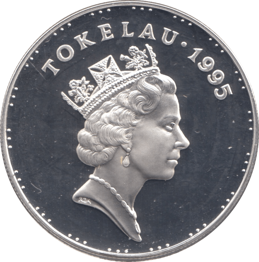 1995 925 SILVER PROOF 5 LIMA TALA TOKELAU - SILVER WORLD COINS - Cambridgeshire Coins
