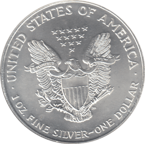 1995 AMERICAN EAGLE SILVER DOLLAR 1 OZ FINE SILVER USA - SILVER WORLD COINS - Cambridgeshire Coins