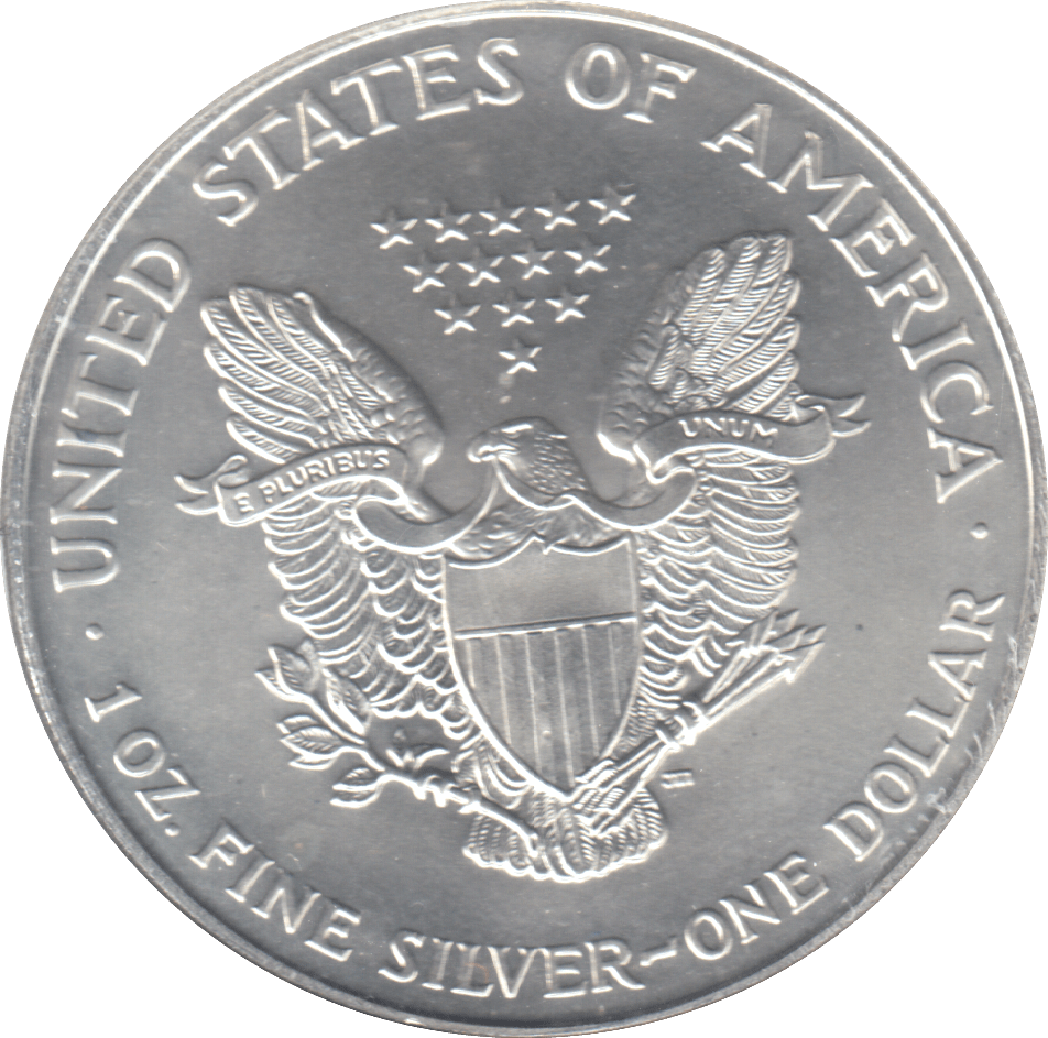 1995 AMERICAN EAGLE SILVER DOLLAR 1 OZ FINE SILVER USA - SILVER WORLD COINS - Cambridgeshire Coins