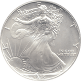 1995 AMERICAN EAGLE SILVER DOLLAR 1 OZ FINE SILVER USA - SILVER WORLD COINS - Cambridgeshire Coins