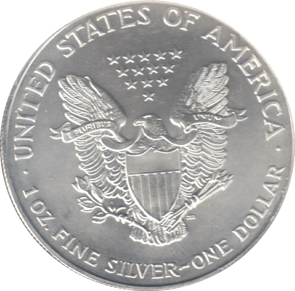 1995 AMERICAN EAGLE SILVER DOLLAR 1 OZ FINE SILVER USA - SILVER WORLD COINS - Cambridgeshire Coins