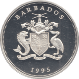 1995 BARBADOS 5 DOLLARS - Silver Proof - Cambridgeshire Coins