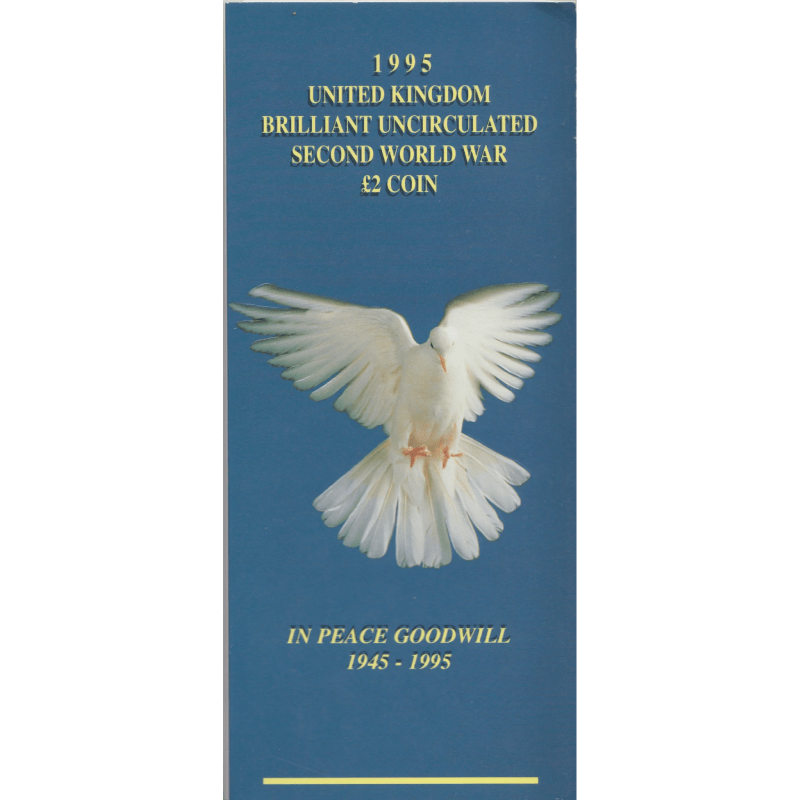 1995 BRILLIANT UNCIRCULATED £2 PRESENTATION PACK DOVE OF PEACE - £2 BU PACK - Cambridgeshire Coins