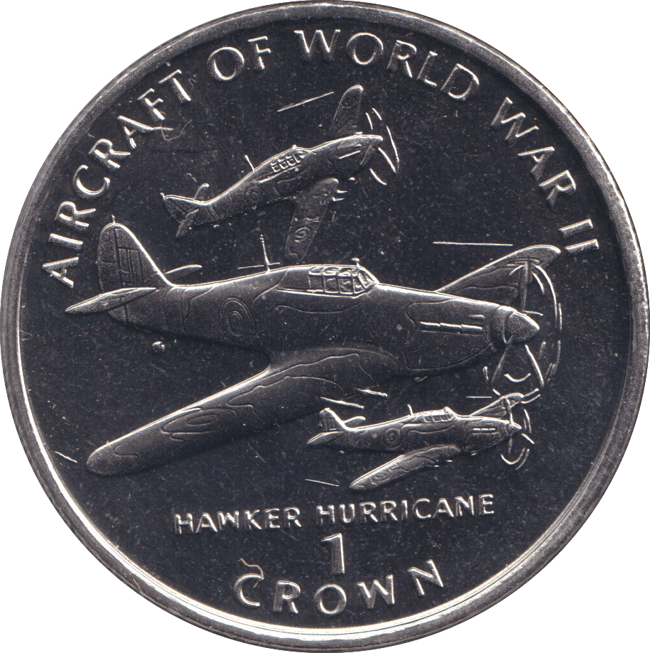 1995 BRILLIANT UNCIRCULATED CROWN - AIRCRAFT OF WWII - WORLD COINS - Cambridgeshire Coins