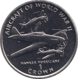 1995 BRILLIANT UNCIRCULATED CROWN - AIRCRAFT OF WWII - WORLD COINS - Cambridgeshire Coins
