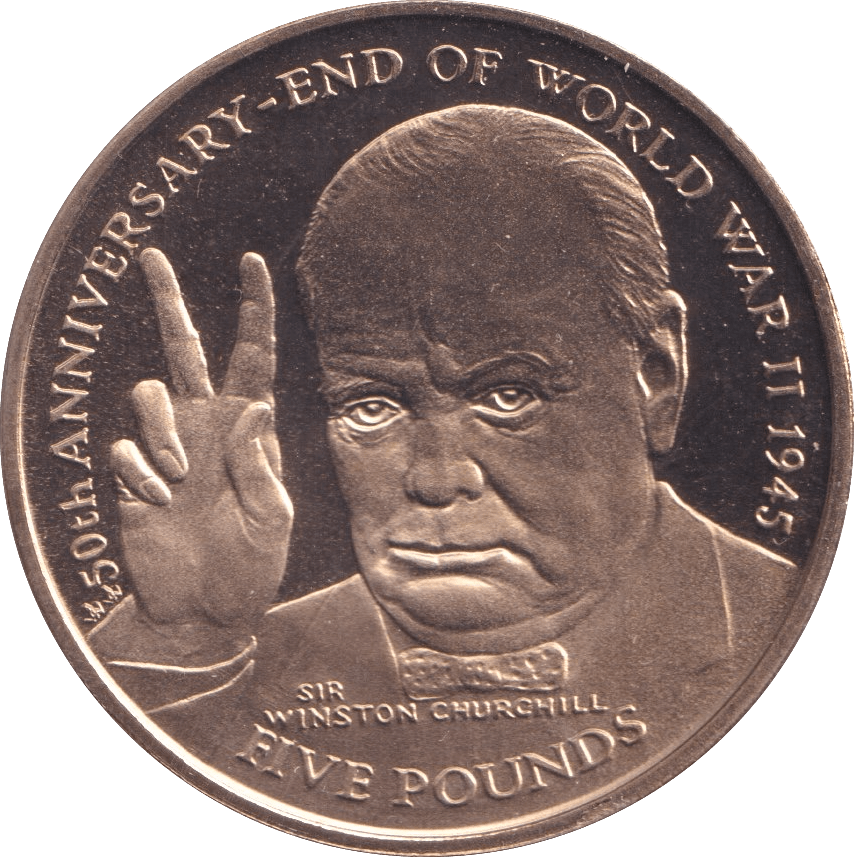 1995 END OF WWII FIVE POUND COIN F218 - WORLD COINS - Cambridgeshire Coins