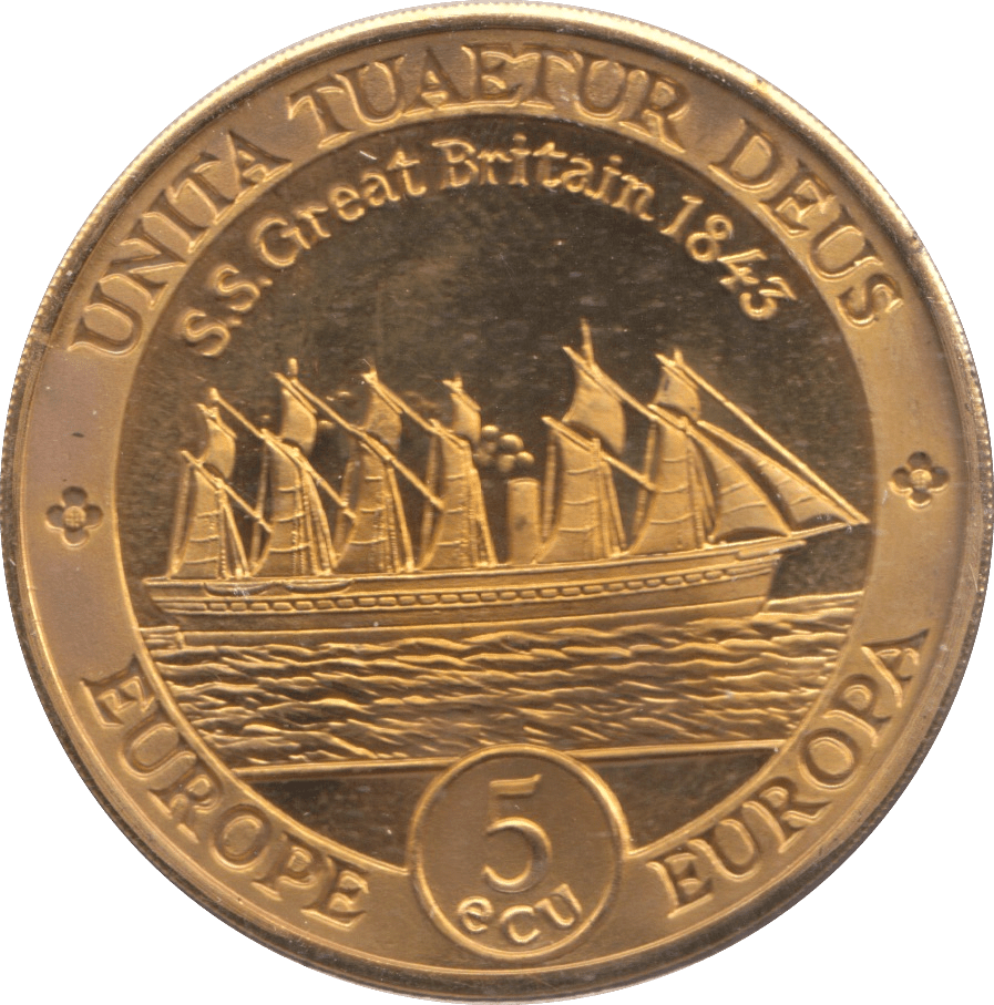 1995 EUROPA 5 ECU UNITA TUAETUR DEUS - WORLD COINS - Cambridgeshire Coins