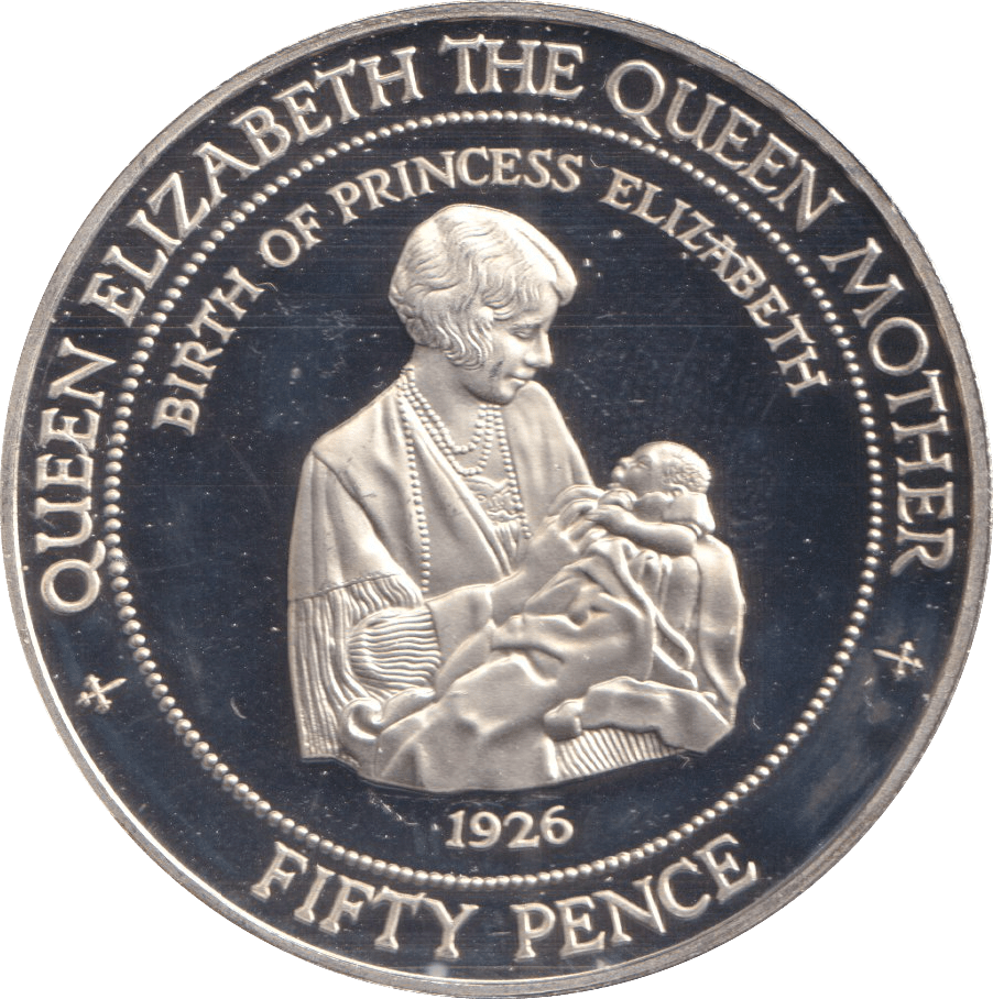1995 FIFTY PENCE FALKLAND ISLANDS BIRTH OF PRINCESS ELIZABETH - SILVER WORLD COINS - Cambridgeshire Coins