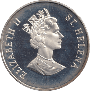 1995 FIFTY PENCE ST. HELENA QUEEN ELIZABETH MOTHER - SILVER WORLD COINS - Cambridgeshire Coins