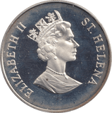 1995 FIFTY PENCE ST. HELENA QUEEN ELIZABETH MOTHER - SILVER WORLD COINS - Cambridgeshire Coins