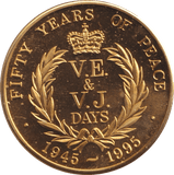 1995 FIFTY YEARS OF PEACE MEDALLION M2 - MEDALS & MEDALLIONS - Cambridgeshire Coins