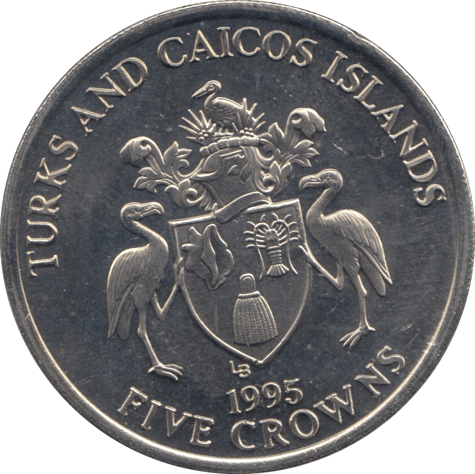 1995 FIVE CROWNS TURKS AND CAICOS F612 - WORLD COINS - Cambridgeshire Coins