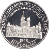 1995 FIVE DOLLARS BELIZE SUMMER IN BALMORAL CASTLE - SILVER WORLD COINS - Cambridgeshire Coins