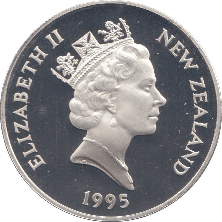 1995 FIVE DOLLARS SILVER PROOF NEW ZEALAND - SILVER WORLD COINS - Cambridgeshire Coins