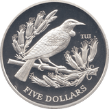 1995 FIVE DOLLARS SILVER PROOF NEW ZEALAND - SILVER WORLD COINS - Cambridgeshire Coins