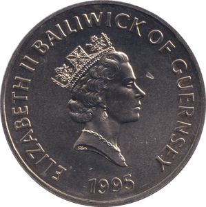 1995 FIVE POUND BAILIWICK OF GUERNSEY BU - WORLD COINS - Cambridgeshire Coins