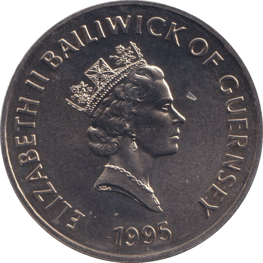 1995 FIVE POUND BAILIWICK OF GUERNSEY BU - WORLD COINS - Cambridgeshire Coins