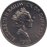 1995 FIVE POUND BAILIWICK OF GUERNSEY BU - WORLD COINS - Cambridgeshire Coins