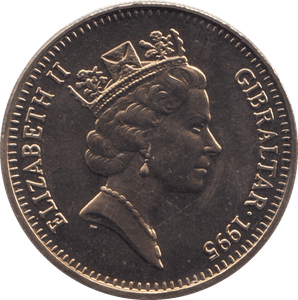 1995 FIVE POUNDS COIN GIBRALTAR F335 - WORLD COINS - Cambridgeshire Coins