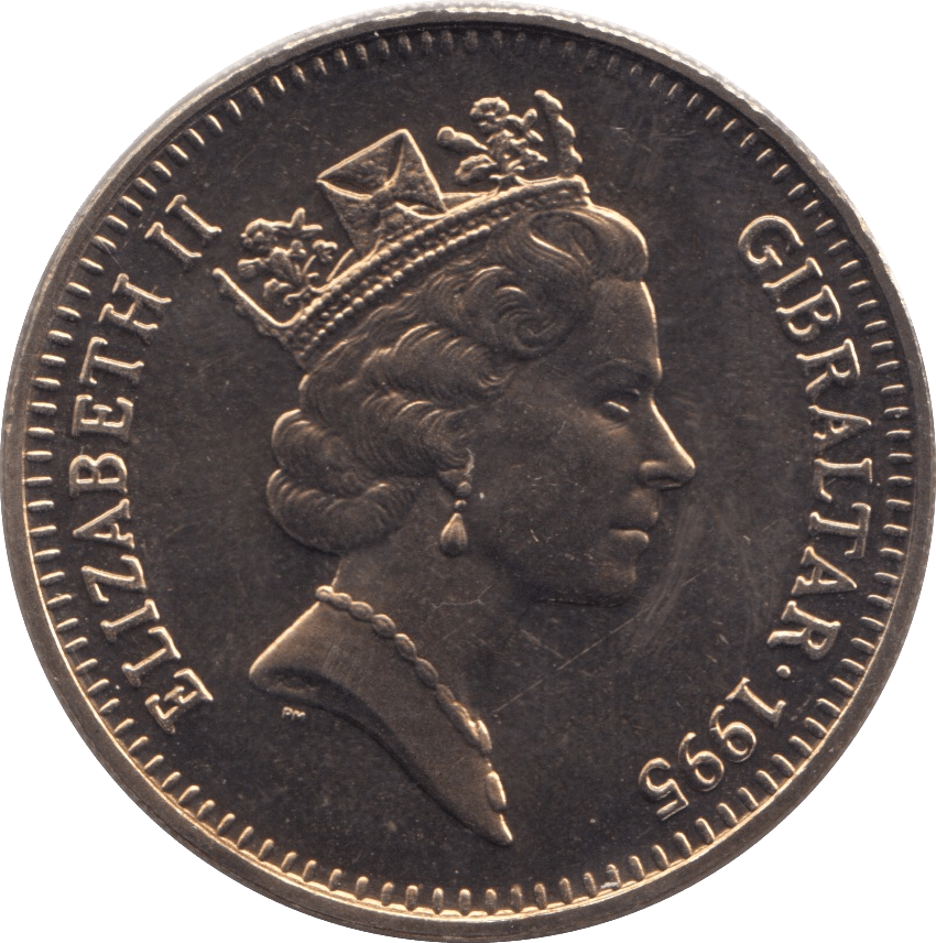 1995 FIVE POUNDS COIN GIBRALTAR F335 - WORLD COINS - Cambridgeshire Coins