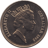 1995 FIVE POUNDS COIN GIBRALTAR F335 - WORLD COINS - Cambridgeshire Coins