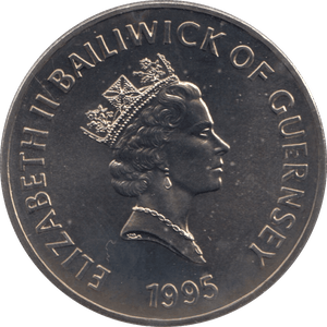 1995 FIVE POUNDS COIN GUERNSEY F332 - WORLD COINS - Cambridgeshire Coins