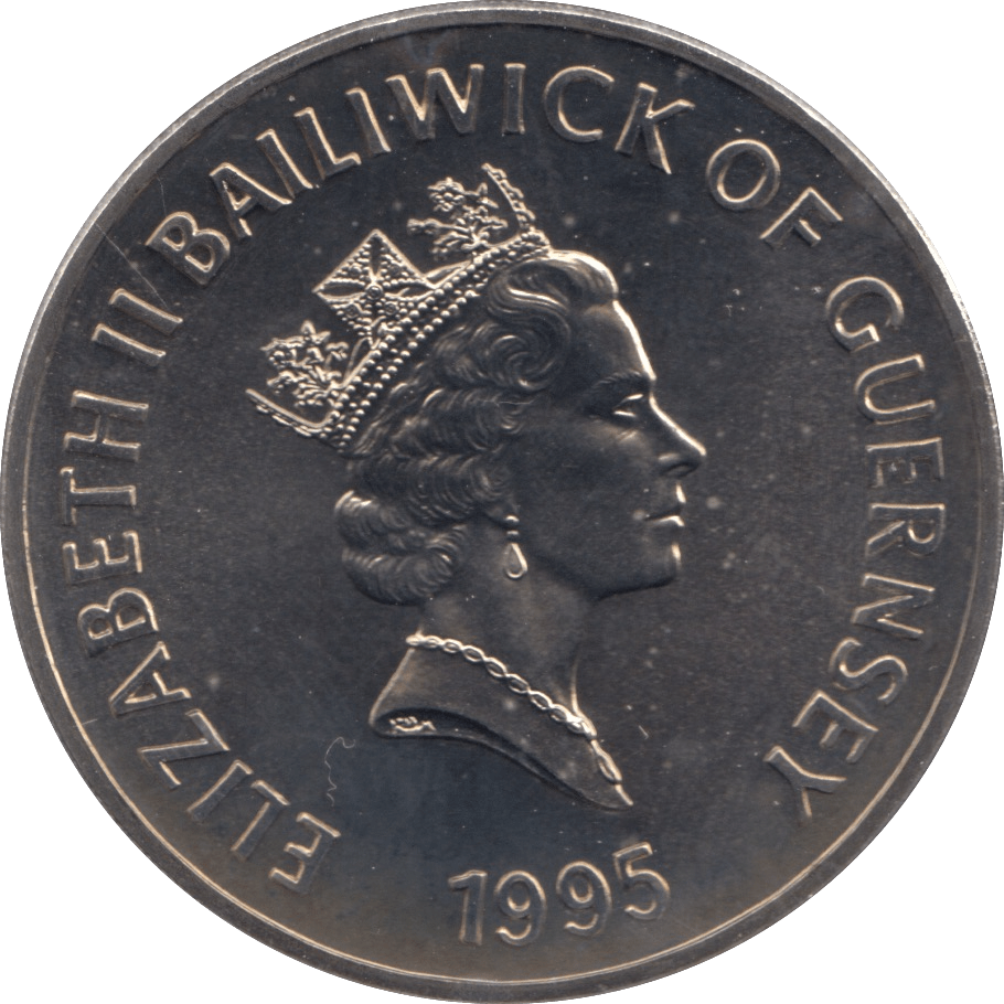 1995 FIVE POUNDS COIN GUERNSEY F332 - WORLD COINS - Cambridgeshire Coins
