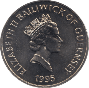 1995 FIVE POUNDS COIN GUERNSEY F519 - WORLD COINS - Cambridgeshire Coins