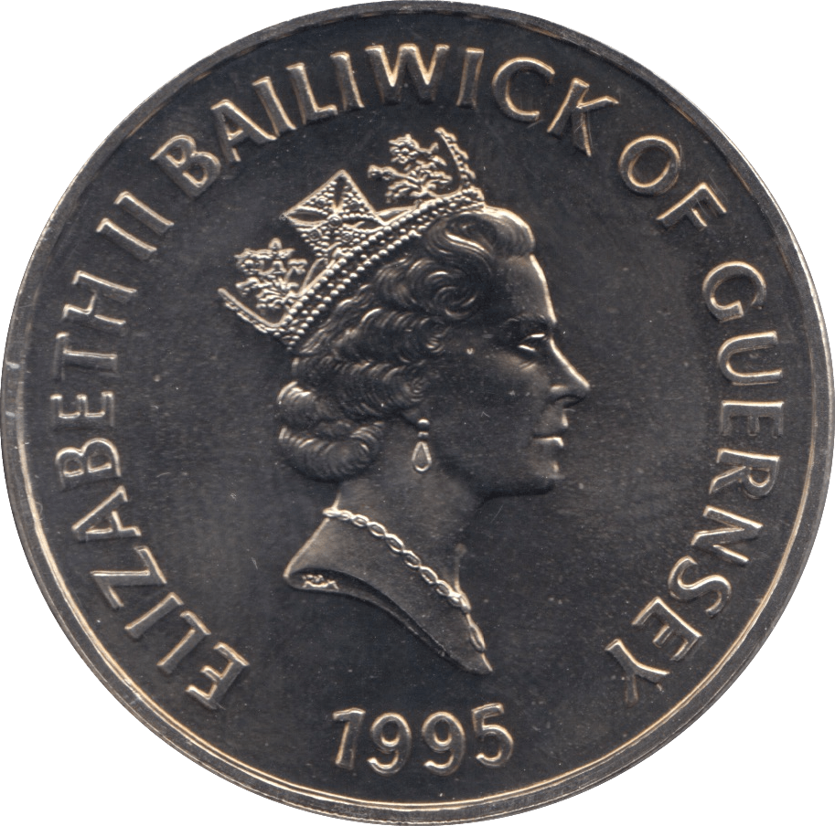 1995 FIVE POUNDS COIN GUERNSEY F519 - WORLD COINS - Cambridgeshire Coins