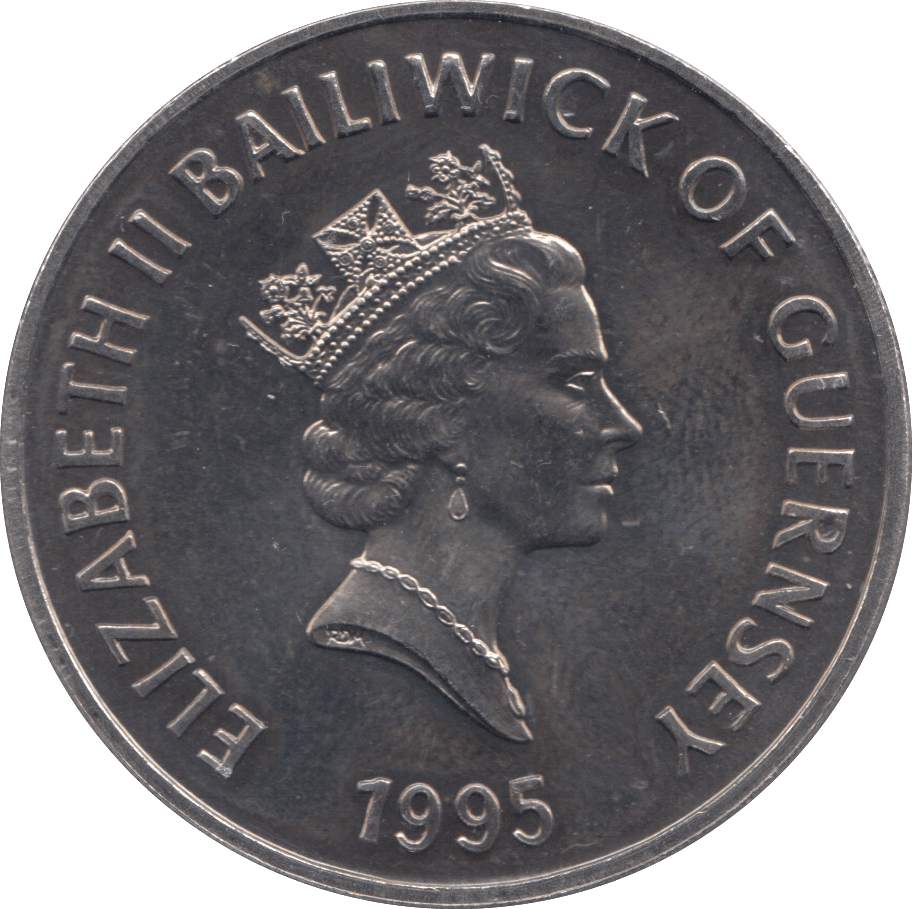 1995 FIVE POUNDS COIN GUERNSEY - WORLD COINS - Cambridgeshire Coins