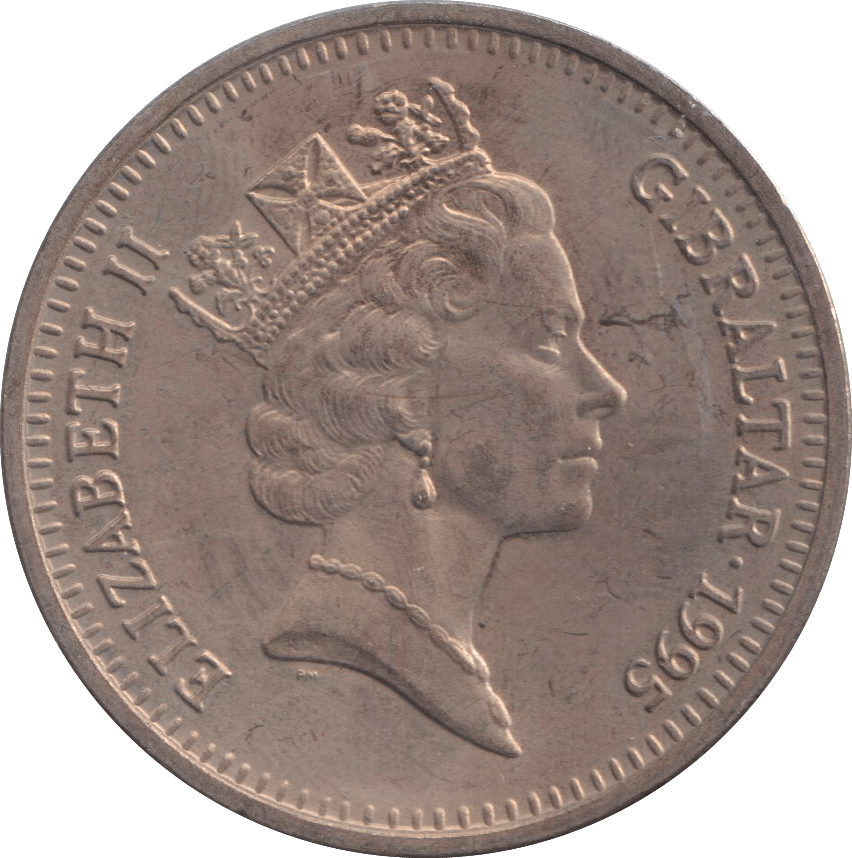 1995 FIVE POUNDS GIBRALTAR - WORLD COINS - Cambridgeshire Coins