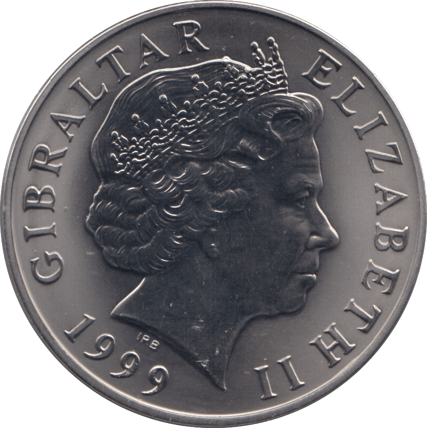 1995 FIVE POUNDS GIBRALTAR - WORLD COINS - Cambridgeshire Coins