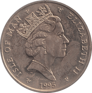 1995 FIVE POUNDS ISLE OF MAN 50TH ANNIVERSARY - END OF WWII - WORLD COINS - Cambridgeshire Coins
