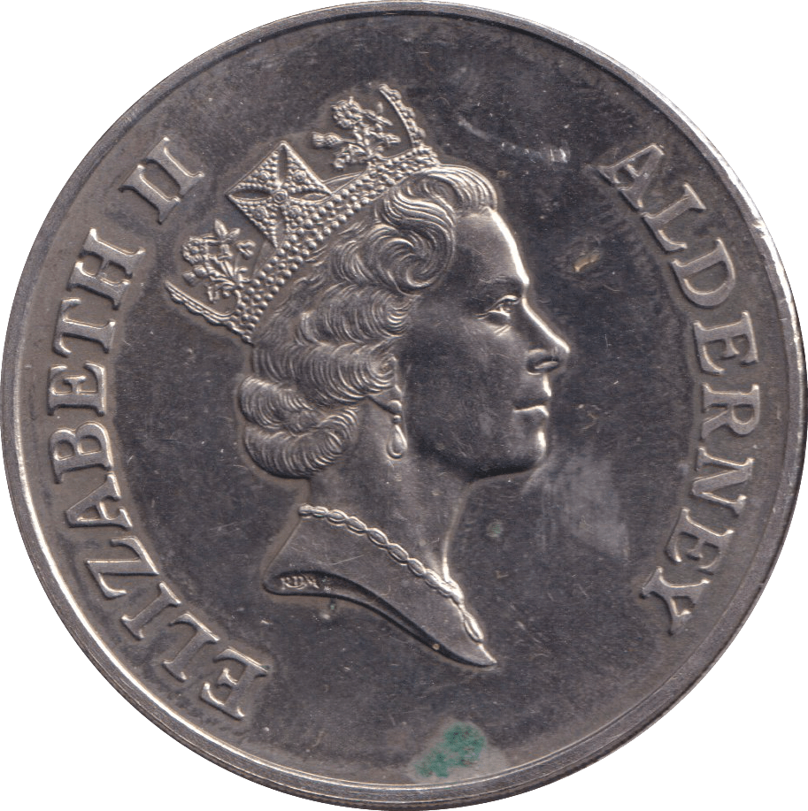 1995 FIVE POUNDS QUEEN ELIZABETH THE QUEEN MOTHER ALDERNEY - WORLD COINS - Cambridgeshire Coins
