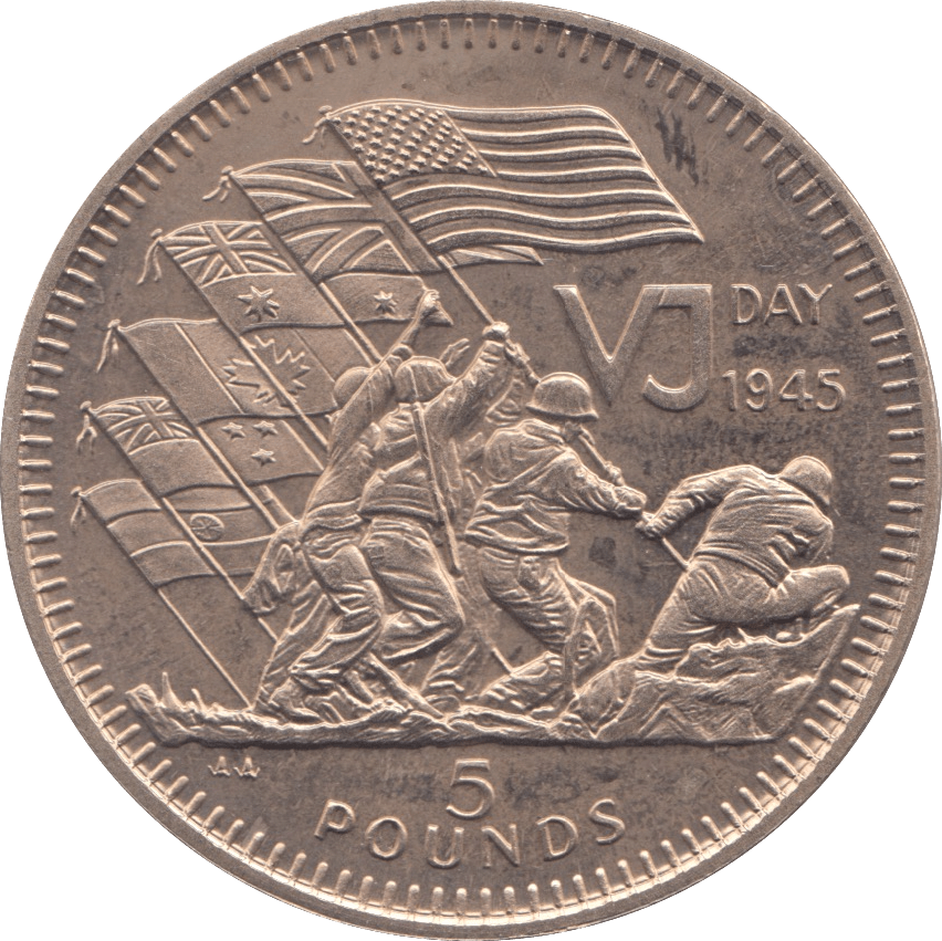 1995 FIVE POUNDS VJ DAY 1945 - WORLD COINS - Cambridgeshire Coins