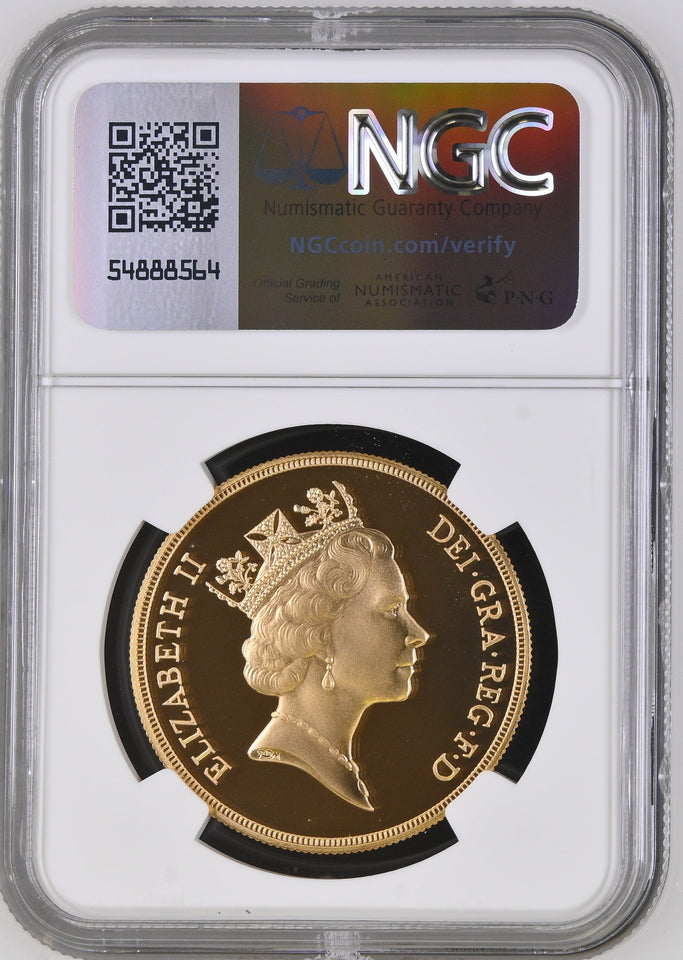 1995 GOLD FIVE POUND SOVEREIGN PF 69 ULTRA CAMEO - NGC GOLD COINS - Cambridgeshire Coins