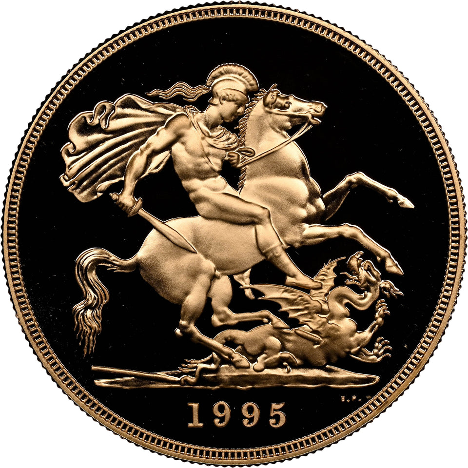 1995 GOLD FIVE POUND SOVEREIGN PF 69 ULTRA CAMEO - NGC GOLD COINS - Cambridgeshire Coins