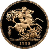 1995 GOLD FIVE POUND SOVEREIGN PF 69 ULTRA CAMEO - NGC GOLD COINS - Cambridgeshire Coins