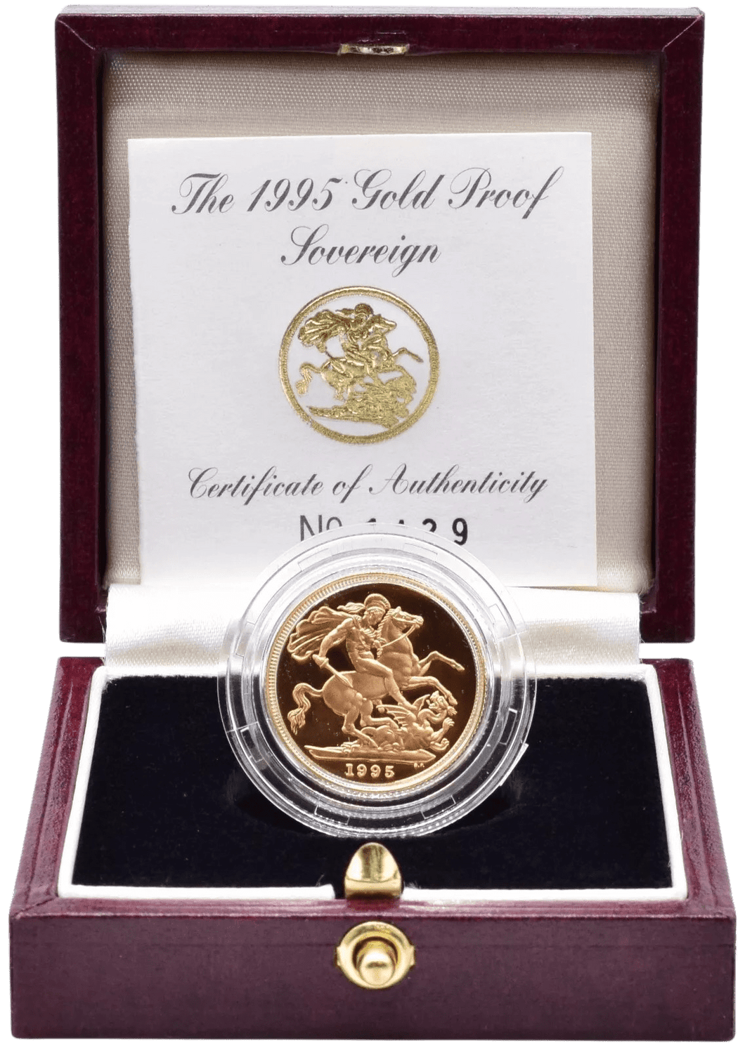 1995 GOLD PROOF SOVEREIGN BOXED - GOLD PROOF SOVEREIGNS - Cambridgeshire Coins