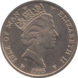 1995 ISLE OF MAN £5 COMMEMORATIVE COIN END OF WWII - WORLD COINS - Cambridgeshire Coins
