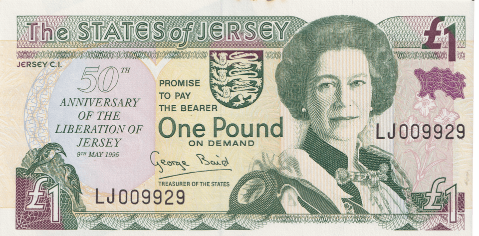 1995 JERSEY POUND BANKNOTE REF-1745 - WORLD BANKNOTES - Cambridgeshire Coins