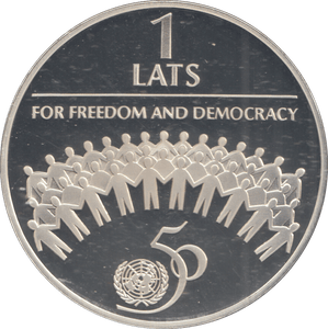 1995 LATVERIA ONE LATS - Silver Proof - Cambridgeshire Coins